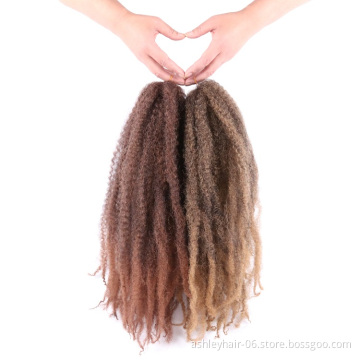 Kanekalon Ombre Two Tone Colored Afro Kinky Marley Braids Crotchet Hair Colors Synthetic Extension Braiding Braid Hair